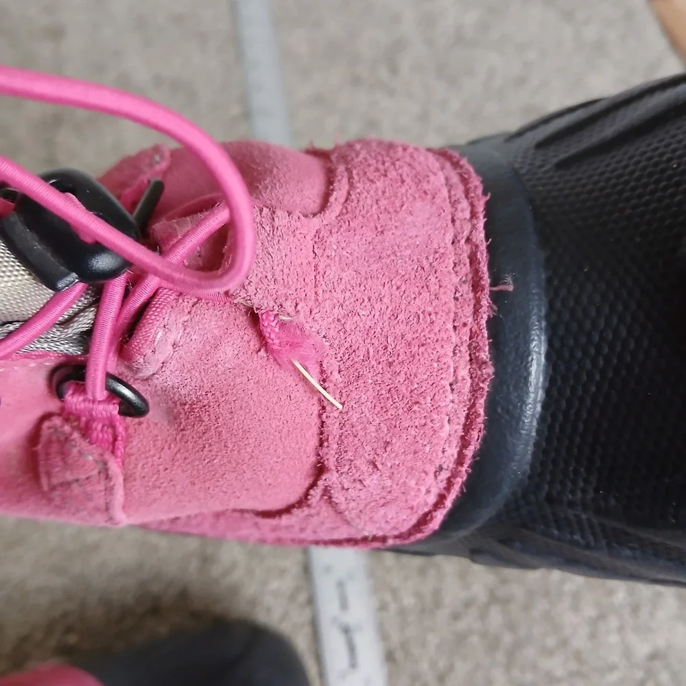 UGG Kids Adirondack Pink Black Waterproof Winter Snow Boots -20C Toggle Lace 9in